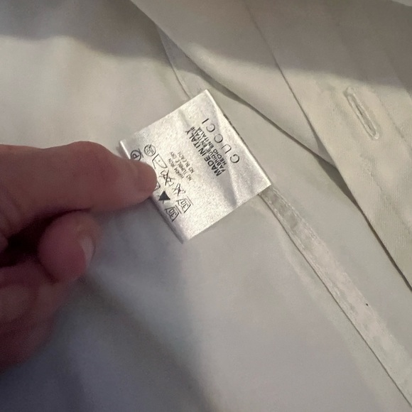 Men’s Gucci button down dress shirt in white 43/17 - Picture 3 of 7